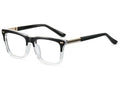 Onyx Black computer glasses with Gold Accents and Clear Lens Surrounds
